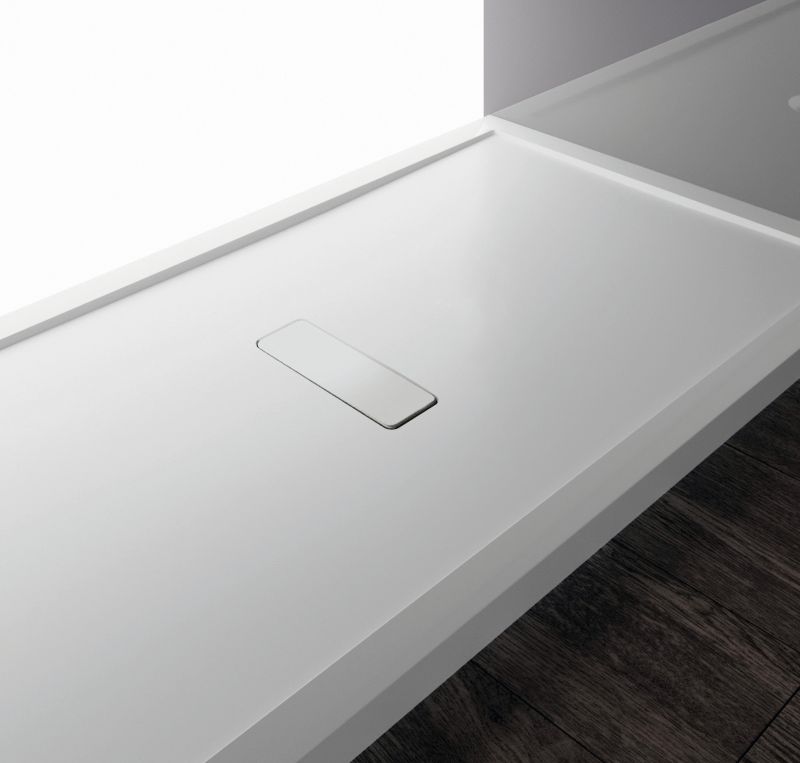 Bac de douche custom 1200x1000 mm B.120 mm blanc doux Blanc mat